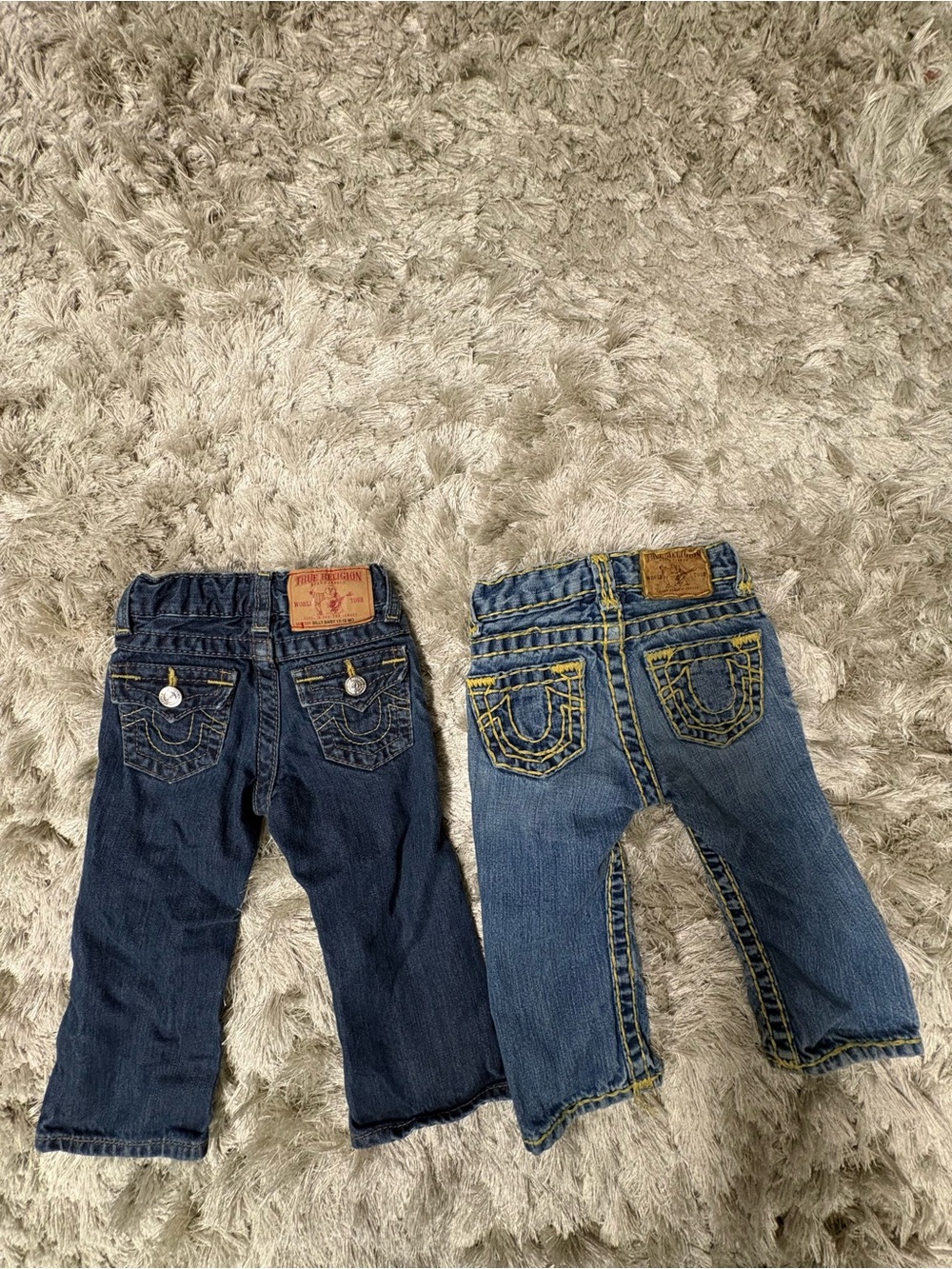 True Religion Baby/Toddler Blue Denim Jeans - Set of 2 size 12-18 & size 2